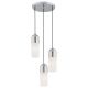 Pendule, Lustre suspendate - Lustra cu 3 Pendule design modern BURGOS crom