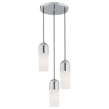 Pendule, Lustre suspendate - Lustra cu 3 Pendule design modern BURGOS crom