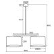 Pendule, Lustre suspendate - Lustra suspendata moderna KARIN 2L alba