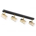 Plafoniera cu 4 spoturi design minimalist LAGOS negru/alama