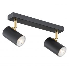Plafoniere cu spoturi, Spoturi aplicate - Plafoniera cu 2 spoturi design minimalist LAGOS negru