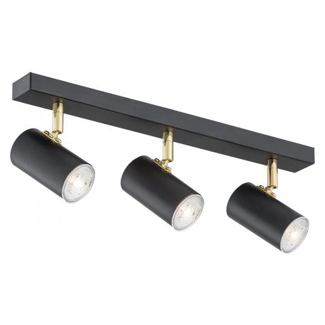 Plafoniere cu spoturi, Spoturi aplicate - Plafoniera cu 3 spoturi design minimalist LAGOS negru