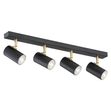 Plafoniere cu spoturi, Spoturi aplicate - Plafoniera cu 4 spoturi design minimalist LAGOS negru