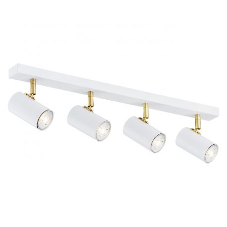 Plafoniere cu spoturi, Spoturi aplicate - Plafoniera cu 4 spoturi design minimalist LAGOS alba