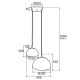 Pendule, Lustre suspendate - Lustra cu 2 Pendule design modern TRINI