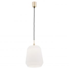 Pendule, Lustre suspendate - Lustra / Pendul modern design scandinav IRUN 25cm alb opal