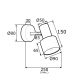 Aplice cu Spot - Aplica Spot modern design minimalist DORIA negru/alama