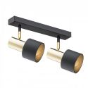 Plafoniera cu 2 spoturi design minimalist DORIA negru/alama