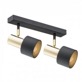 Plafoniere cu spoturi, Spoturi aplicate - Plafoniera cu 2 spoturi design minimalist DORIA negru/alama