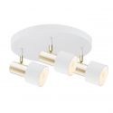 Plafoniera cu 3 spoturi design minimalist DORIA alb/alama