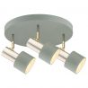 Plafoniera cu 3 spoturi design minimalist DORIA salvie/alama