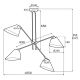 Pendule, Lustre suspendate - Lustra reglabila design modern CLAVA 4L