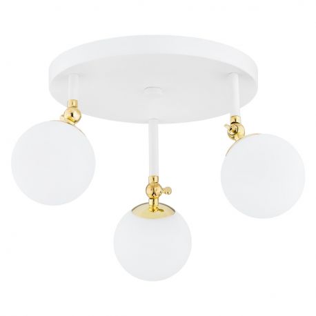 Iluminat pentru baie - Plafoniera reglabila pentru baie moderna IP44 LATINA 3 alba