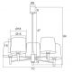 Candelabre, Lustre - Candelabru modern design elegant BOLZANO 5L crem