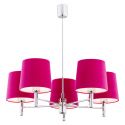 Candelabru modern design elegant BOLZANO 5L roz