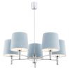 Candelabru modern design elegant BOLZANO 5L albastru