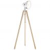 Lampadar LED de podea retro cu trepied lemn natur FOTO NEW