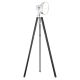 Lampadare - Lampadar LED de podea retro cu trepied lemn negru FOTO NEW
