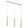 Lustra cu pendule moderna design tubular GOMERA 3 auriu