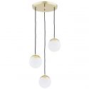 Lustra cu pendule design modern LIVIA 3 alama