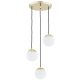 Pendule, Lustre suspendate - Lustra cu pendule design modern LIVIA 3 alama