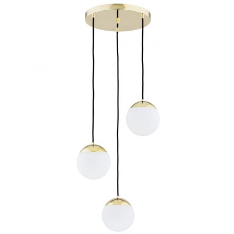 Pendule, Lustre suspendate - Lustra cu pendule design modern LIVIA 3 alama