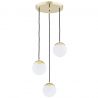 Lustra cu pendule design modern LIVIA 3 alama