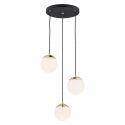 Lustra cu pendule design modern LIVIA 3 negru/alama