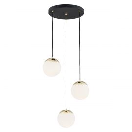Pendule, Lustre suspendate - Lustra cu pendule design modern LIVIA 3 negru/alama