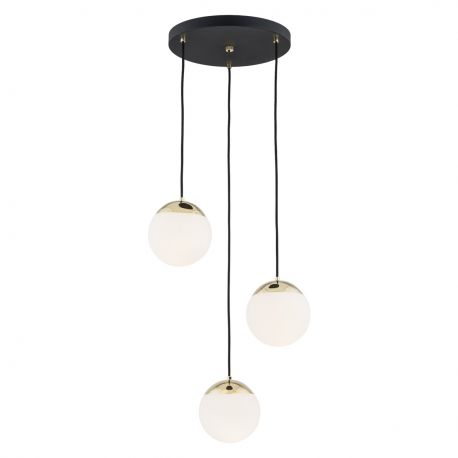 Pendule, Lustre suspendate - Lustra cu pendule design modern LIVIA 3 negru/alama