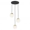 Lustra cu pendule design modern LIVIA 3 negru/alama