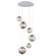 Pendule, Lustre suspendate - Lustra cu pendule design modern OPTICA 6 grafit