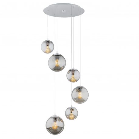 Pendule, Lustre suspendate - Lustra cu pendule design modern OPTICA 6 grafit
