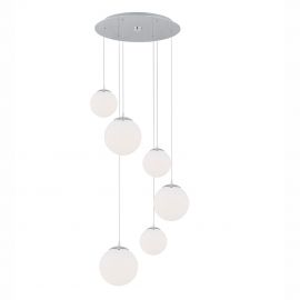Pendule, Lustre suspendate - Lustra cu pendule design modern OPTICA 6 opal