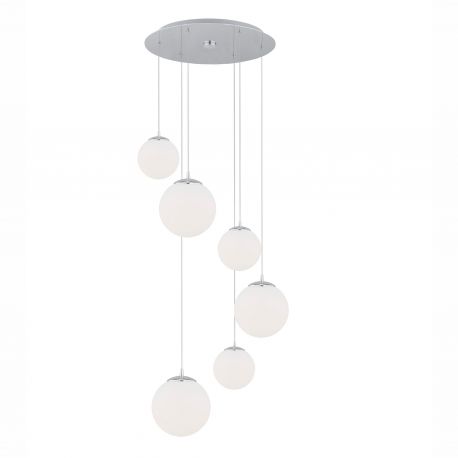 Pendule, Lustre suspendate - Lustra cu pendule design modern OPTICA 6 opal