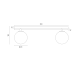 Lustre aplicate - Lustra aplicata cu 2 surse de lumina FREEMONT