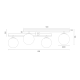 Lustre aplicate - Lustra aplicata cu 4 surse de lumina FREEMONT