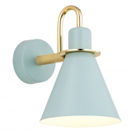 Aplice, corpuri de iluminat pentru pereti - Aplica moderna design retro Beverly albastru/auriu