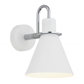 Aplice, corpuri de iluminat pentru pereti - Aplica moderna design retro Beverly alb/crom