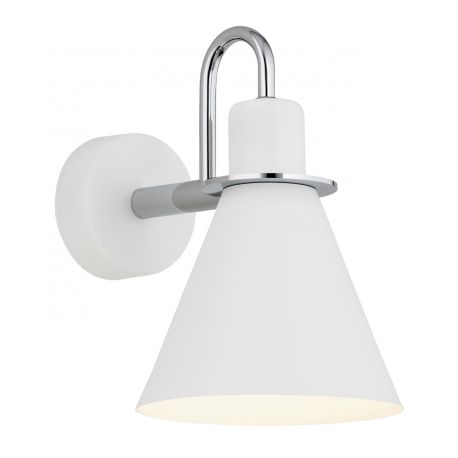 Aplice, corpuri de iluminat pentru pereti - Aplica moderna design retro Beverly alb/crom