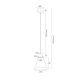 Pendule, Lustre suspendate - Pendul modern design retro Beverly alb/auriu
