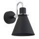 Aplice, corpuri de iluminat pentru pereti - Aplica moderna design retro Beverly negru/crom