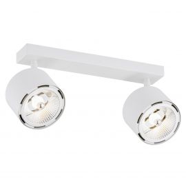 Plafoniere cu spoturi, Spoturi aplicate - Aplica de perete/tavan cu 2 spoturi ajustabile CLEAVLAND alba