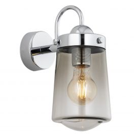 Aplice, corpuri de iluminat pentru pereti - Aplica moderna design elegant PASADENA crom/fumuriu