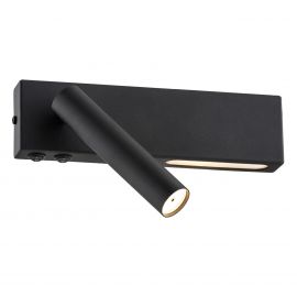 Aplice cu Spot - Aplica LED moderna pentru noptiera dormitor JASPER negru