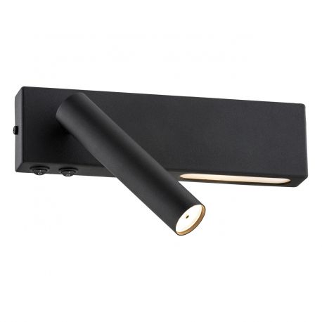 Aplice cu Spot - Aplica LED moderna pentru noptiera dormitor JASPER negru