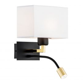 Aplice, corpuri de iluminat pentru pereti - Aplica de perete design elegant BILL I alba