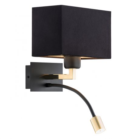 Aplice, corpuri de iluminat pentru pereti - Aplica de perete design elegant BILL I negru
