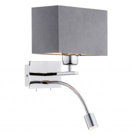 Aplice, corpuri de iluminat pentru pereti - Aplica de perete design elegant BILL I gri