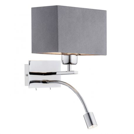Aplice, corpuri de iluminat pentru pereti - Aplica de perete design elegant BILL I gri